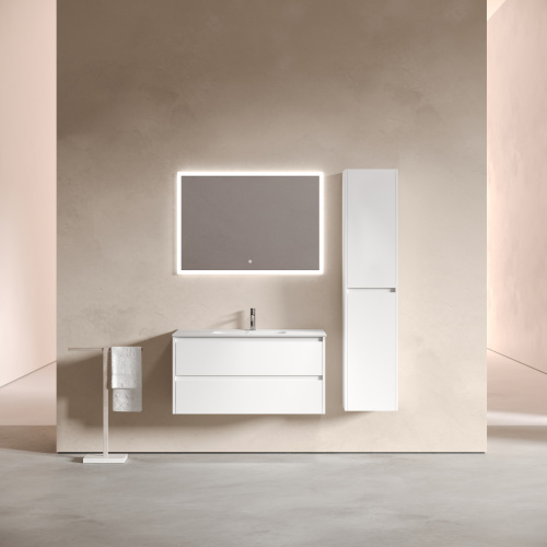 Тумба под раковину Sancos Libra LB100W 99х45х50 подвесная цвет белый - фото 2